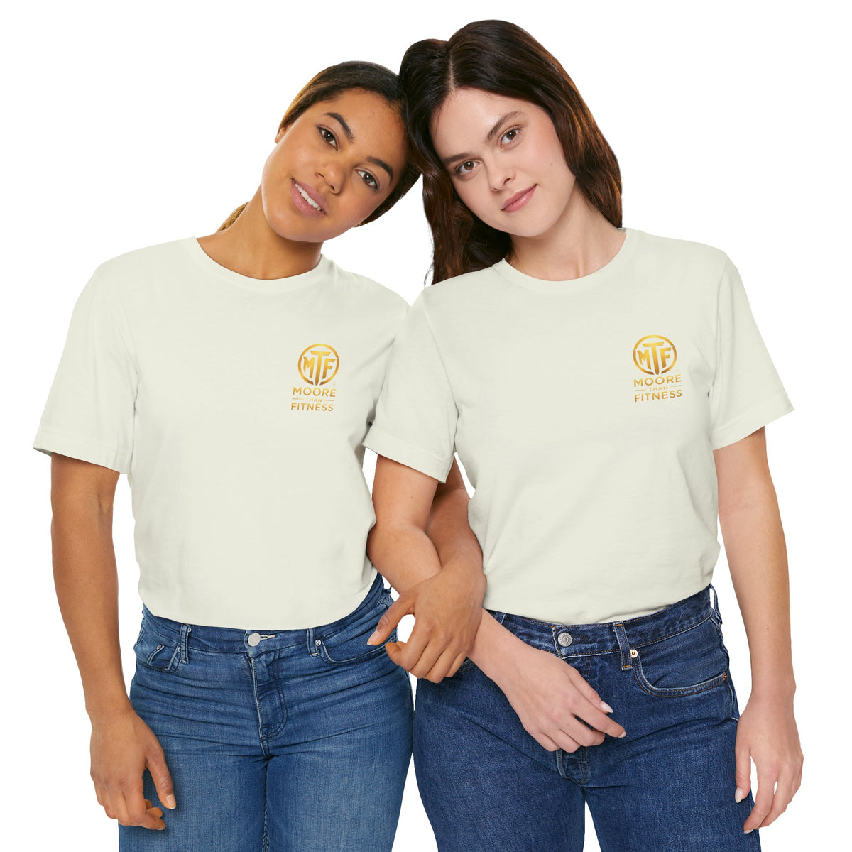 Moore Than Fitness Tee – Gold Logo Short Sleeve Shirt