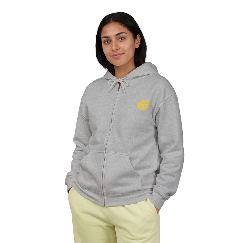Become Moore Zip Hoodie — "Become Moore" Fitness Full-Zip Hooded Sweatshirt