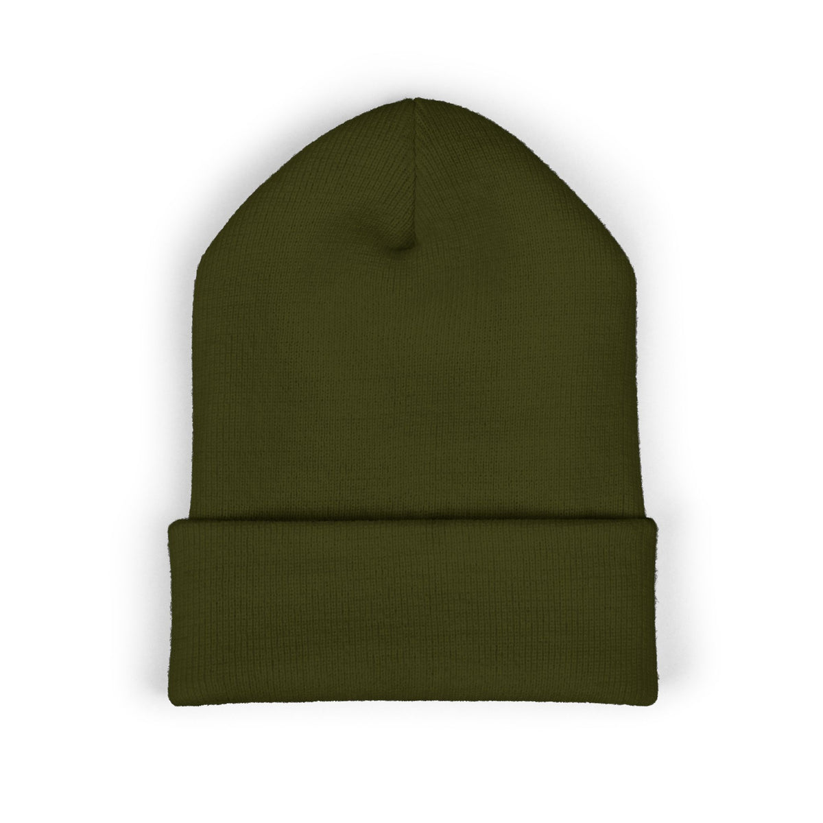 Embroidered Monogram Cuffed Beanie — Classic Knit Winter Hat