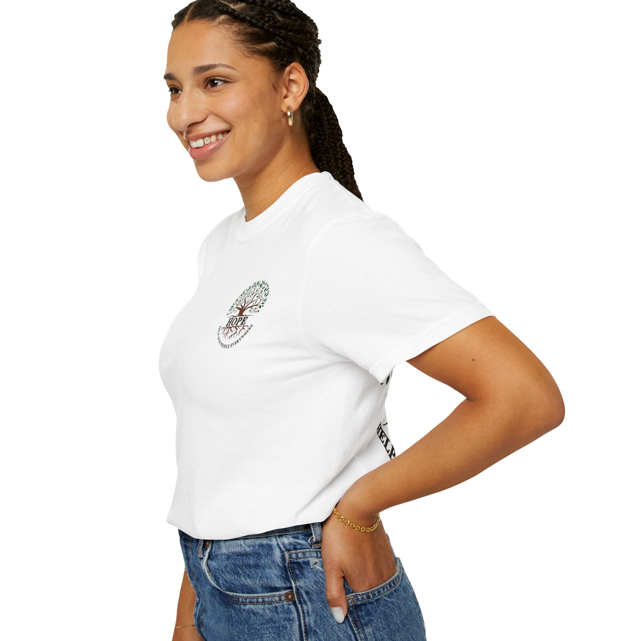 Hope Tree T-Shirt — "Help Our People Everywhere" Comfort Tee