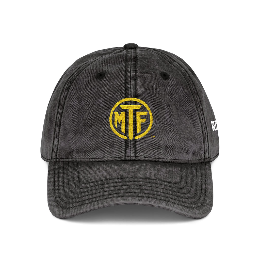 Vintage Embroidered Cap — Distressed Monogram Dad Hat