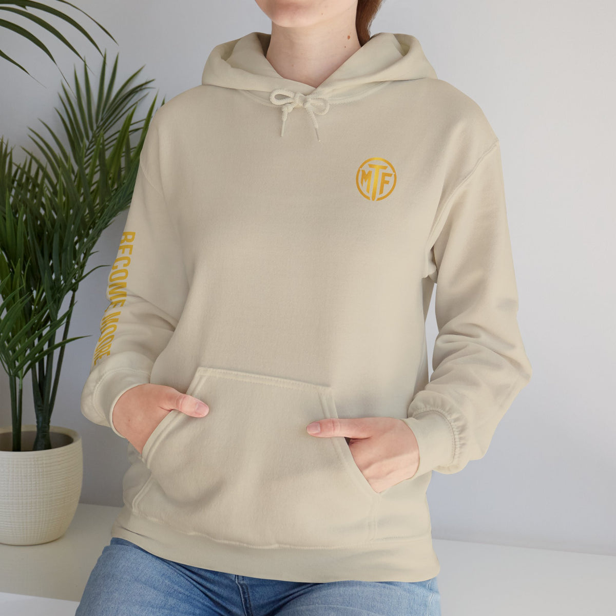 Signature Moore Than Fitness Logo Hoodie — "Become Moore" Sleeve Pullover