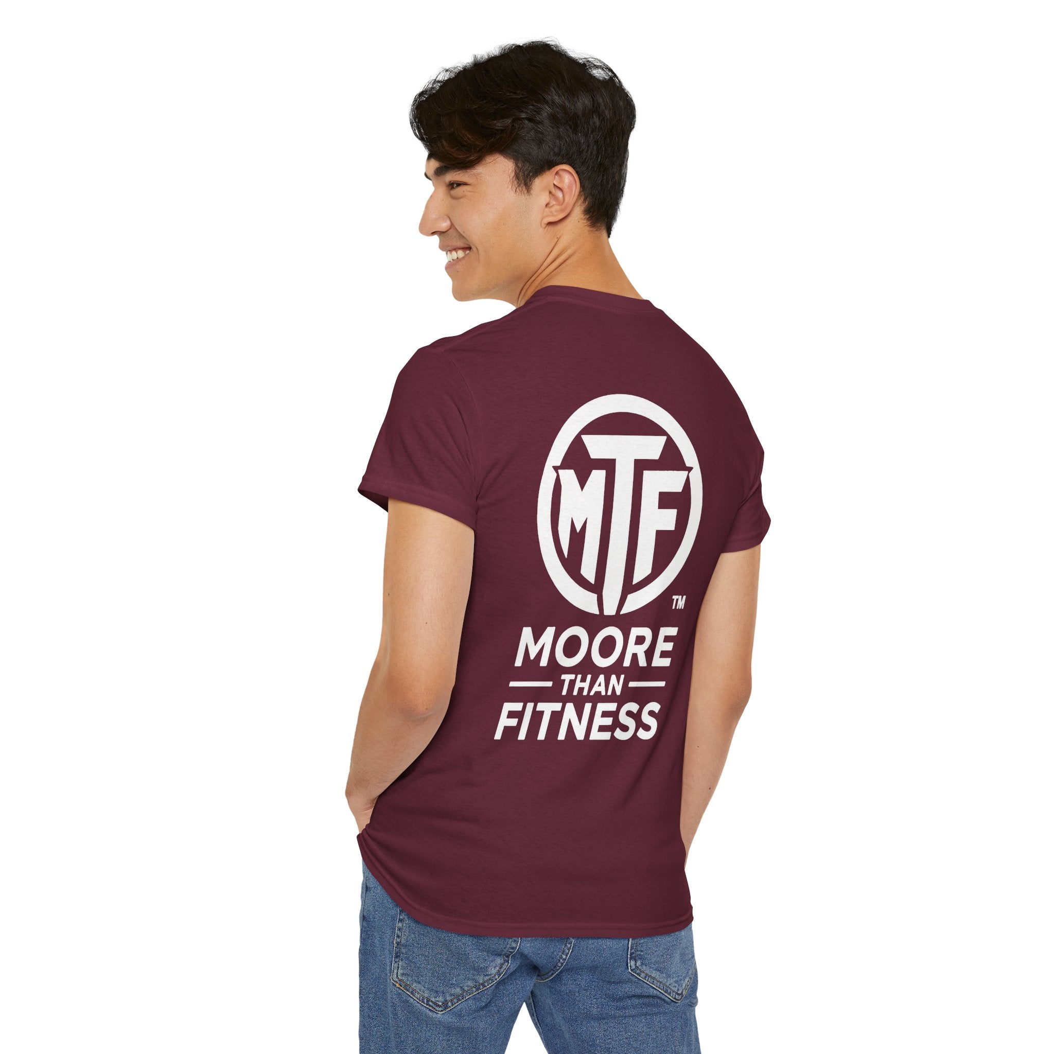 Moore Than Fitness Logo T‑Shirt — Gym Tee with MTF Emblem