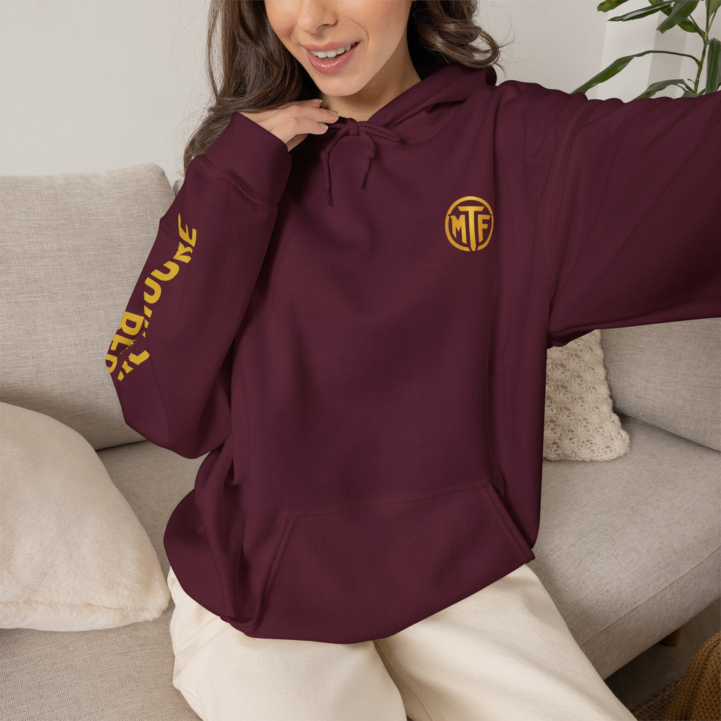Signature Moore Than Fitness Logo Hoodie — "Become Moore" Sleeve Pullover