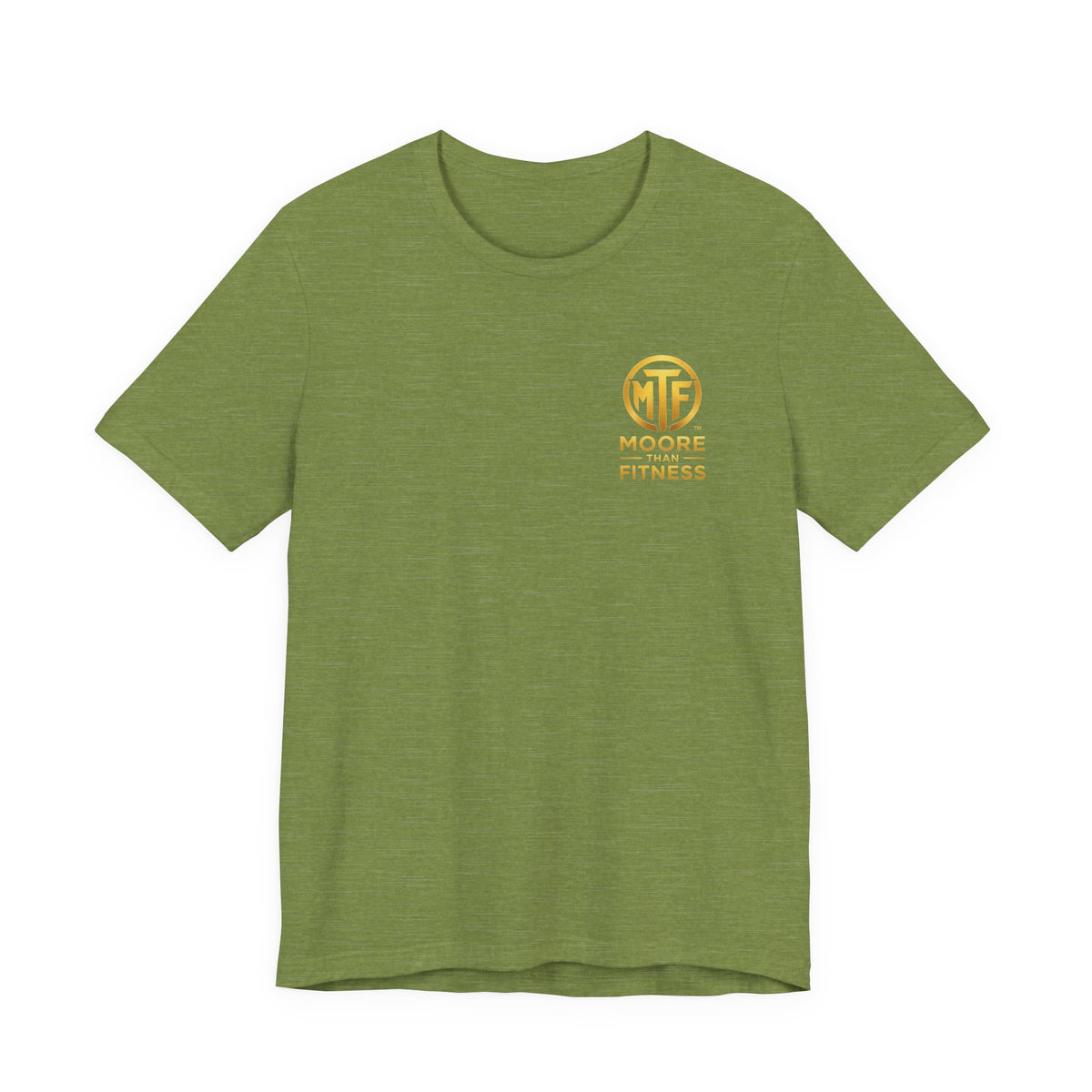 Moore Than Fitness Tee – Gold Logo Short Sleeve Shirt