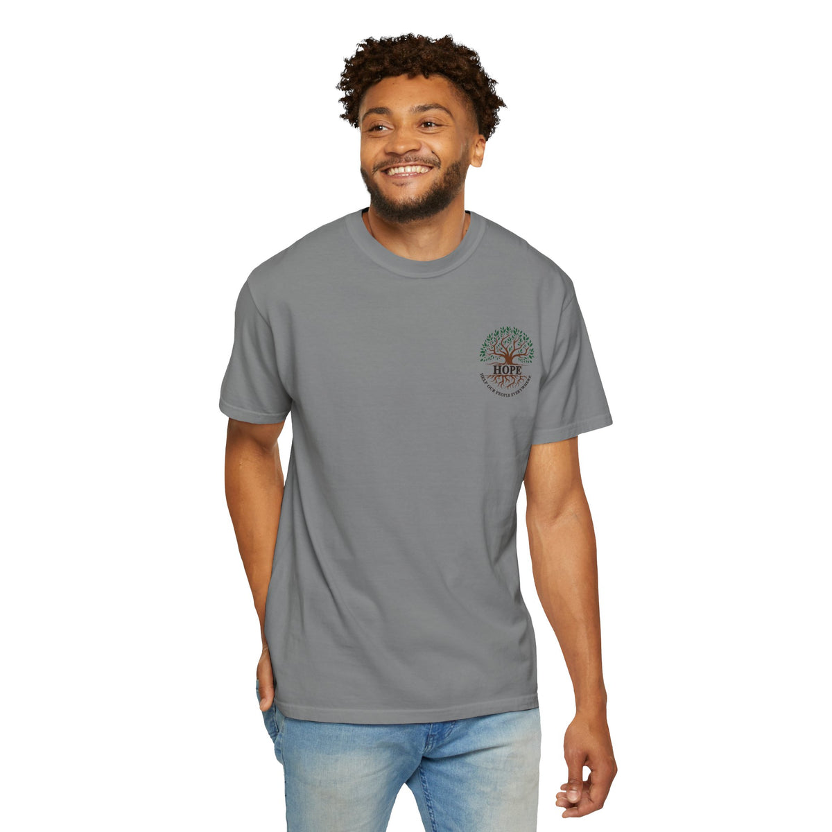 Hope Tree T-Shirt — "Help Our People Everywhere" Comfort Tee