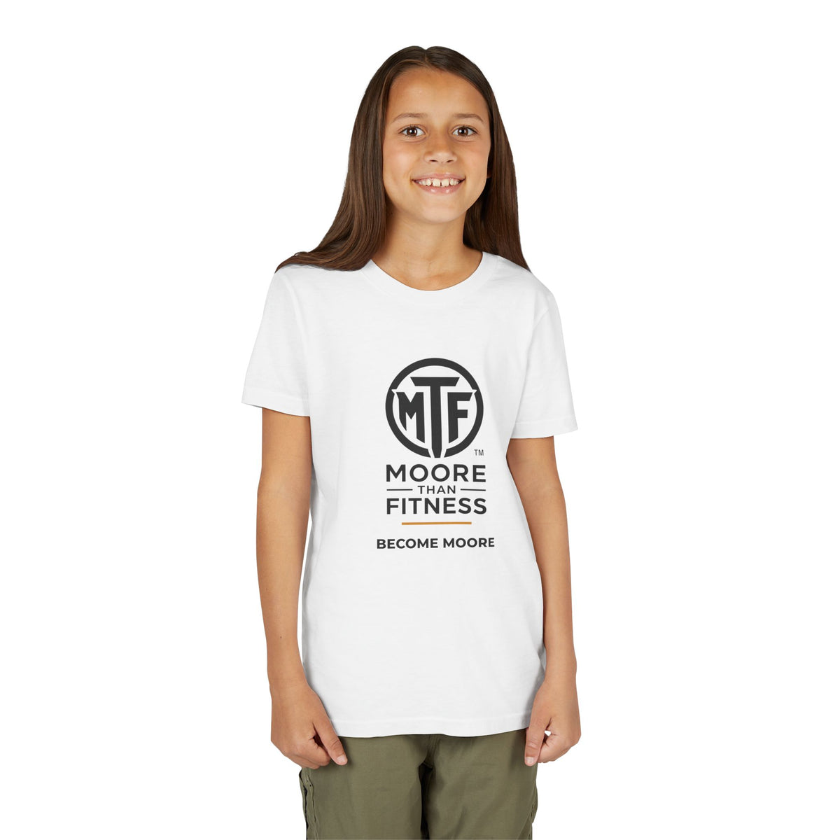Youth Tee — Moore Than Fitness 'Become Moore' Logo Tee (Move With Purpose)