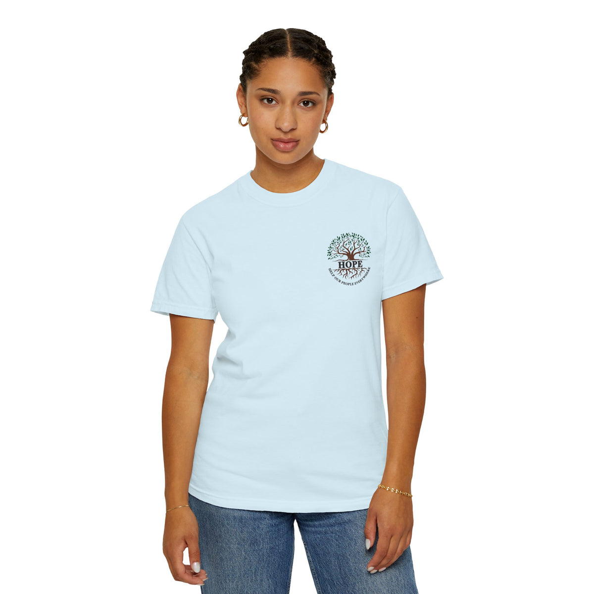 Hope Tree T-Shirt — "Help Our People Everywhere" Comfort Tee