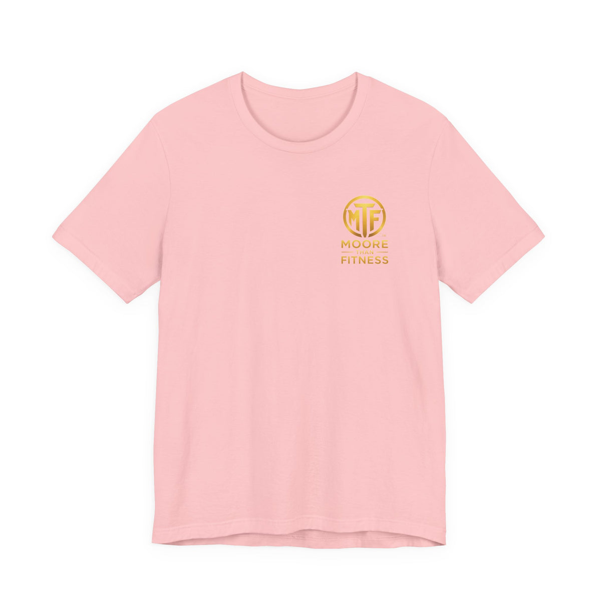 Moore Than Fitness Tee – Gold Logo Short Sleeve Shirt