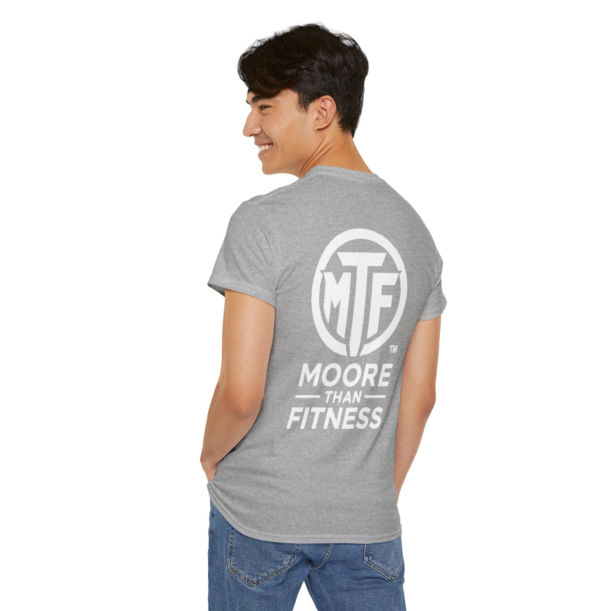 Moore Than Fitness Logo T‑Shirt — Gym Tee with MTF Emblem