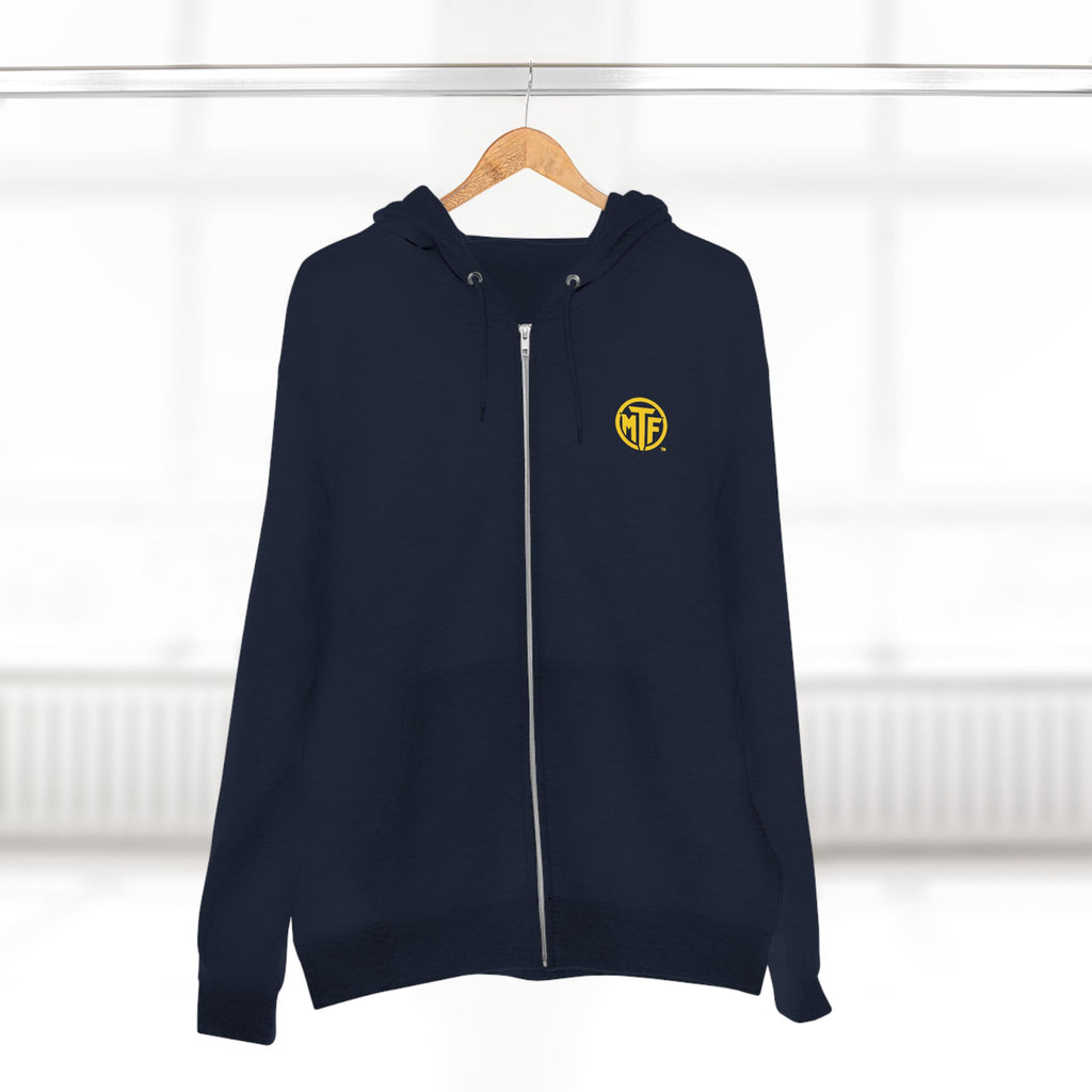 Move With Purpose Zip Hoodie — Moore Than Fitness Logo Fitness Hoodie