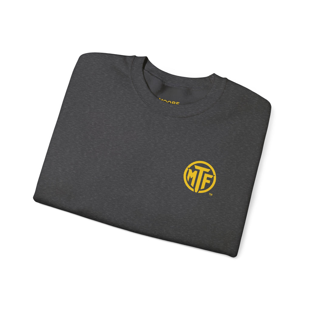 Crewneck Sweatshirt — "Unfinished by Design" Minimal Logo Pullover