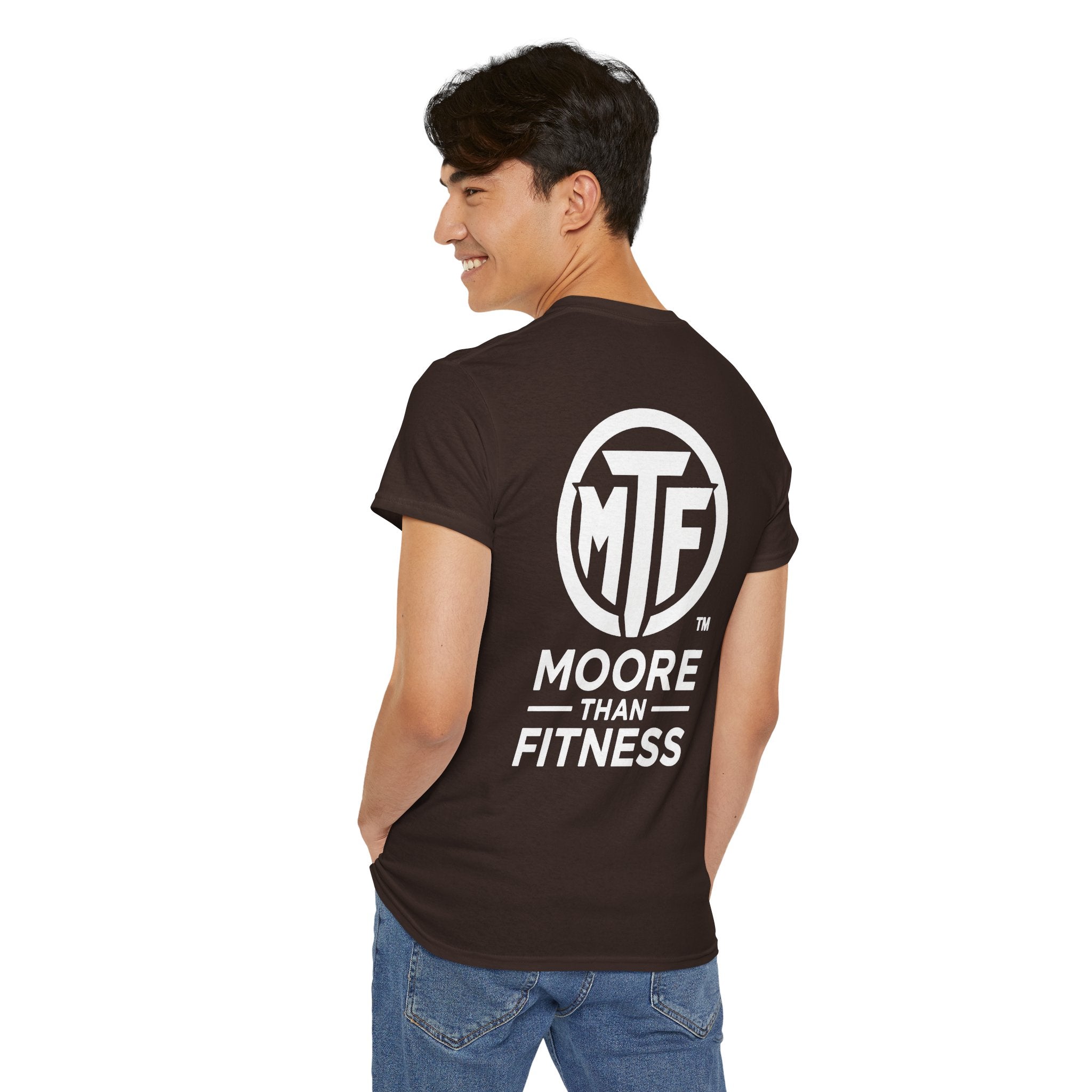 Moore Than Fitness Logo T‑Shirt — Gym Tee with MTF Emblem