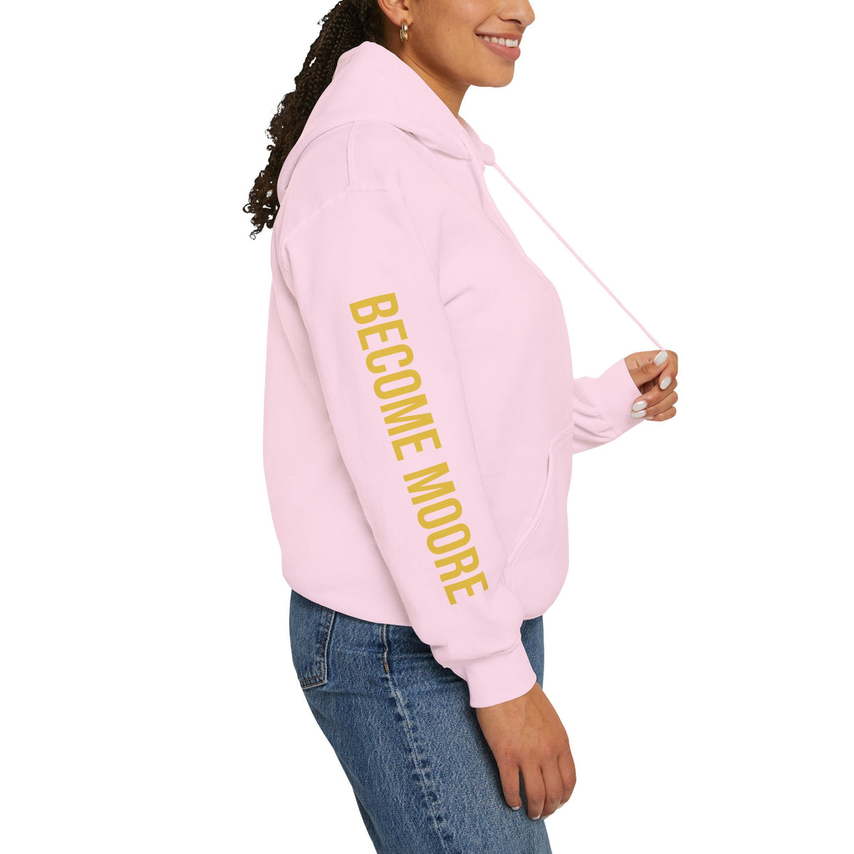 Signature Moore Than Fitness Logo Hoodie — "Become Moore" Sleeve Pullover