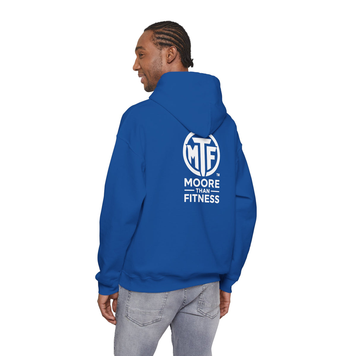 Signature Moore Than Fitness Logo Hoodie — "Become Moore" Sleeve Pullover