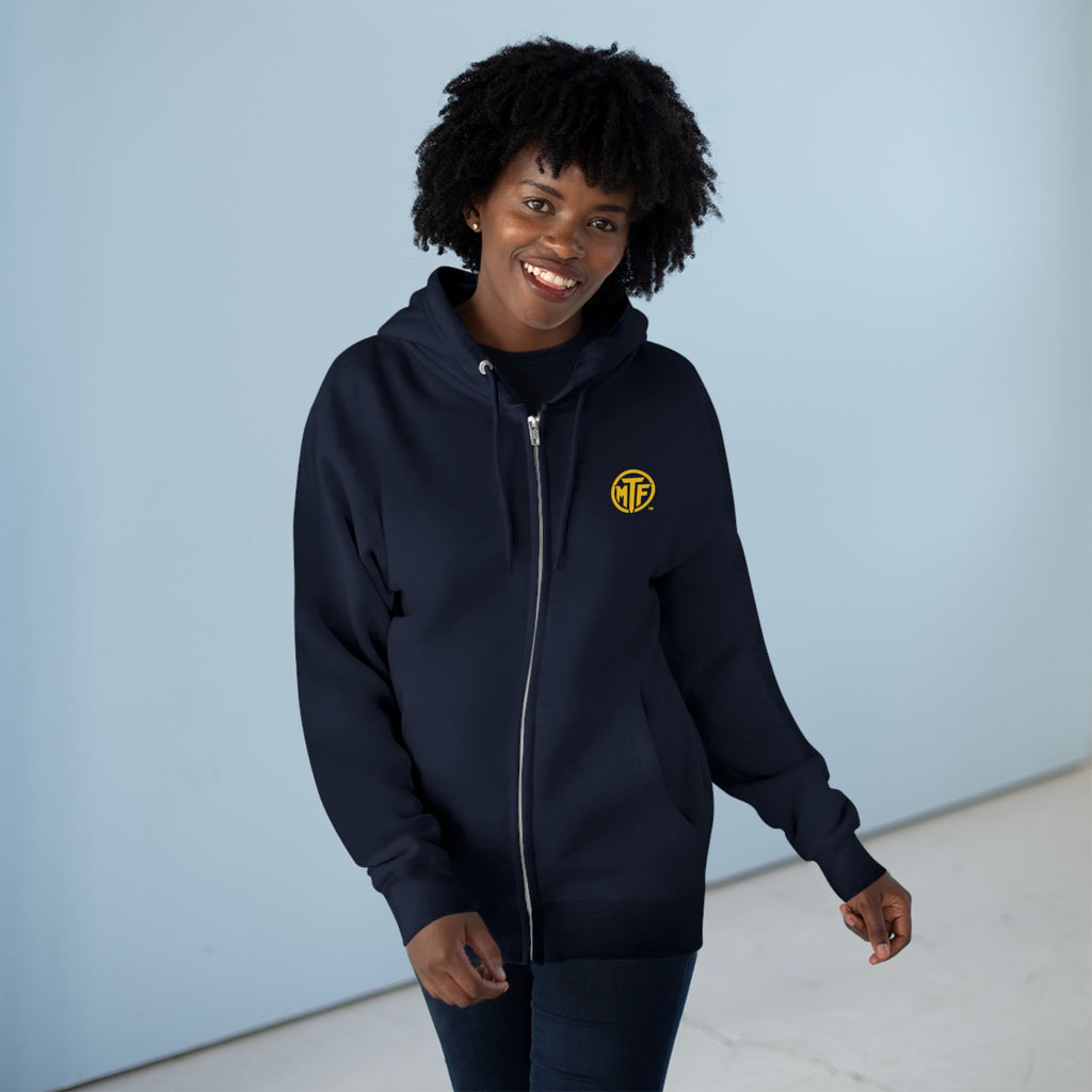 Move With Purpose Zip Hoodie — Moore Than Fitness Logo Fitness Hoodie