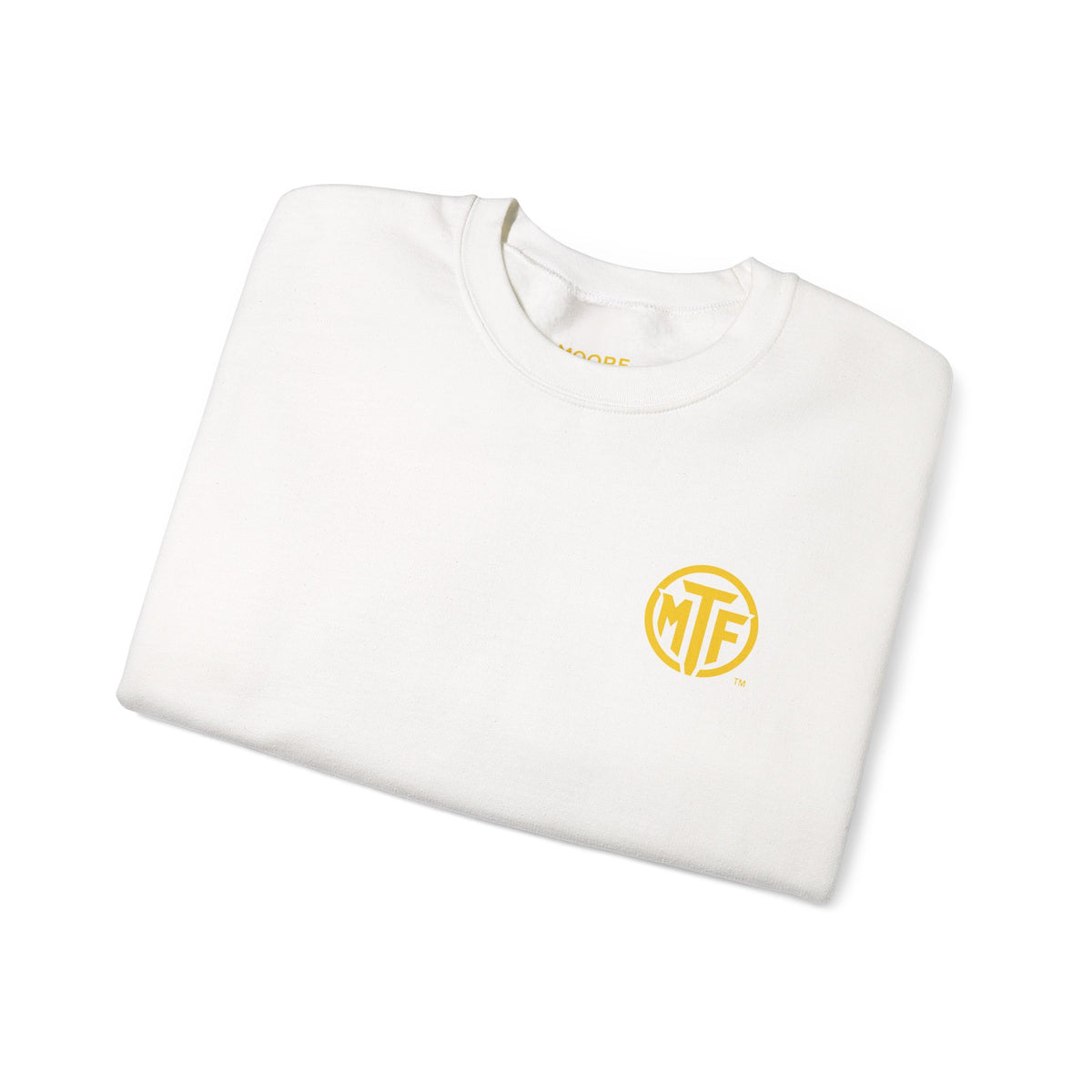 Crewneck Sweatshirt — "Unfinished by Design" Minimal Logo Pullover