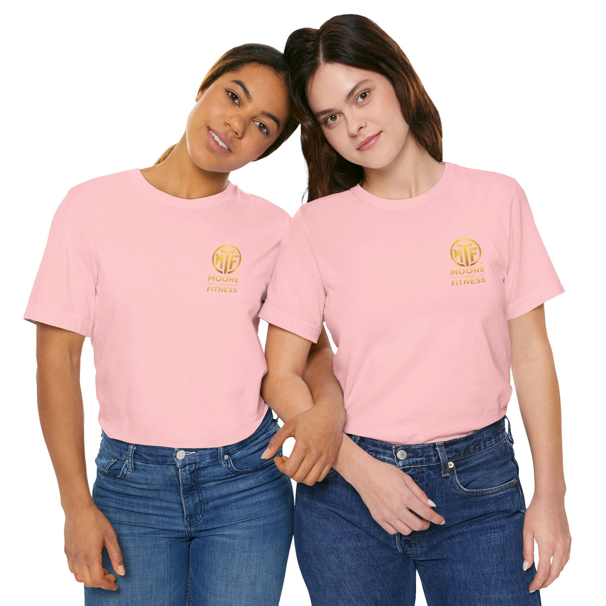 Moore Than Fitness Tee – Gold Logo Short Sleeve Shirt