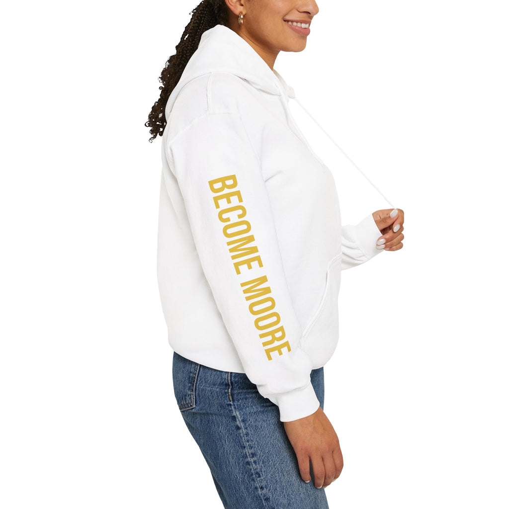 Signature Moore Than Fitness Logo Hoodie — "Become Moore" Sleeve Pullover