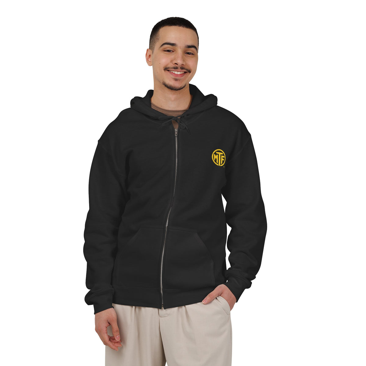 Become Moore Zip Hoodie — "Become Moore" Fitness Full-Zip Hooded Sweatshirt