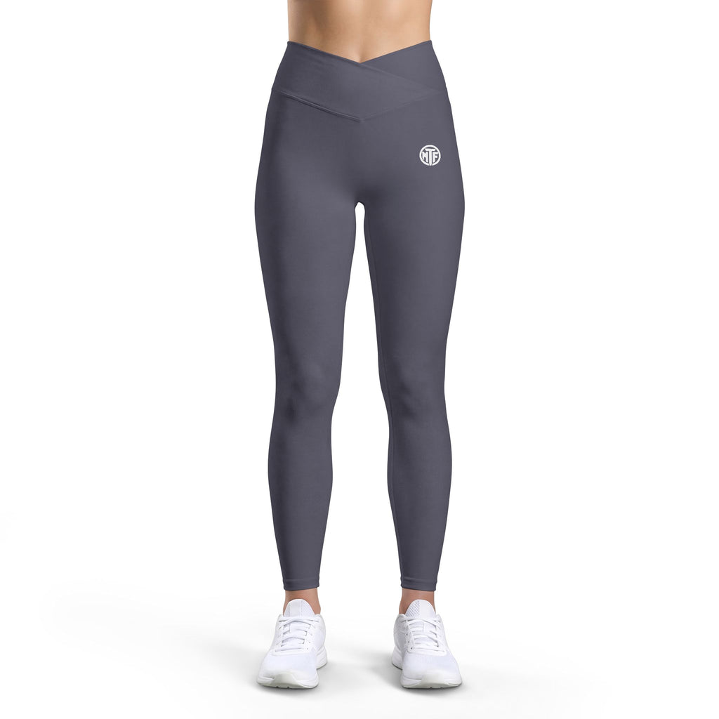 Women's Luxe Leggings — Minimal White Sunburst Logo High-Waist Activewear