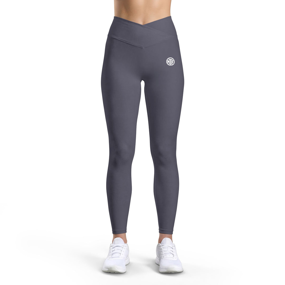 Women's Luxe Leggings — Minimal White Sunburst Logo High-Waist Activewear