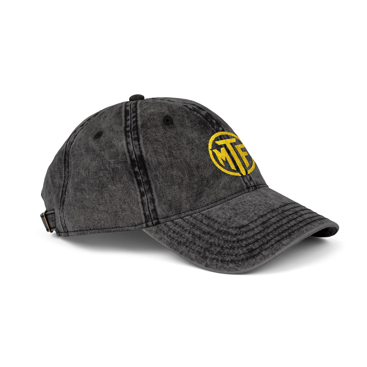 Vintage Embroidered Cap — Distressed Monogram Dad Hat