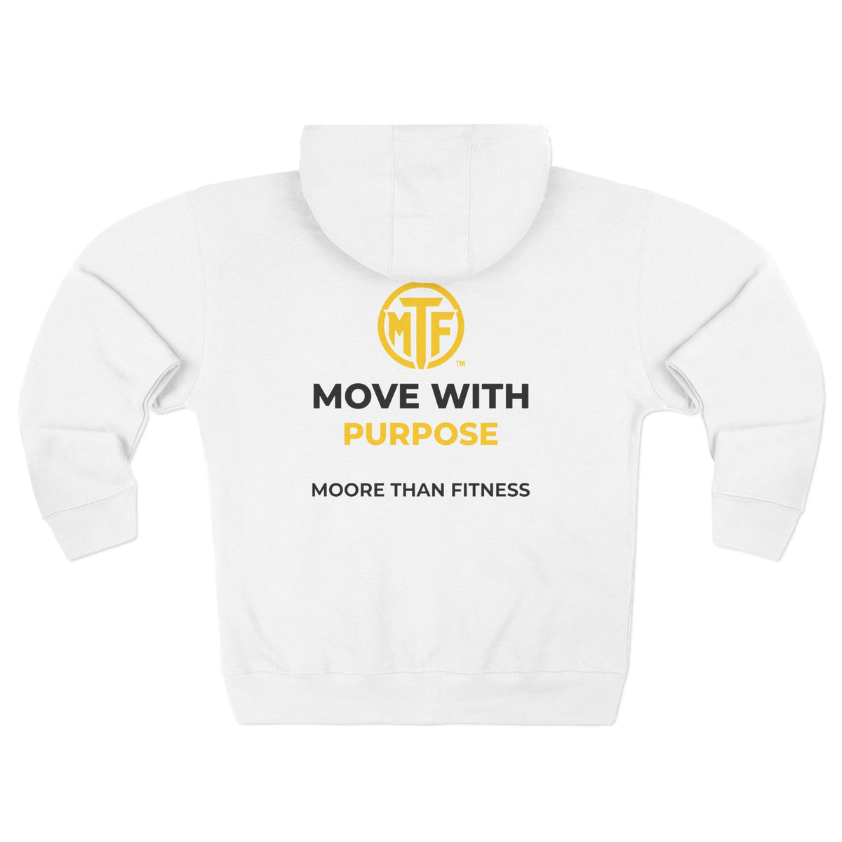 Move With Purpose Zip Hoodie — Moore Than Fitness Logo Fitness Hoodie