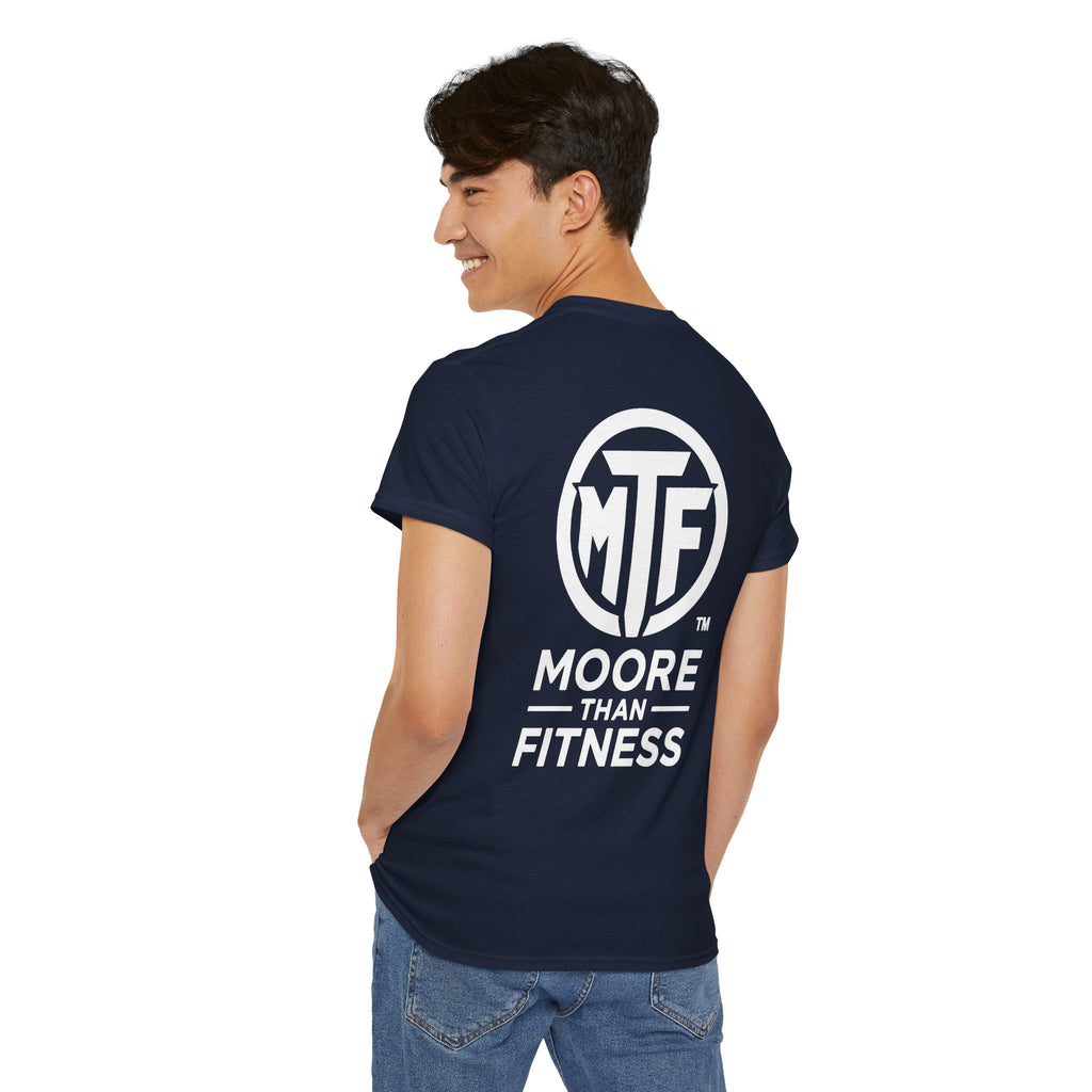 Moore Than Fitness Logo T‑Shirt — Gym Tee with MTF Emblem