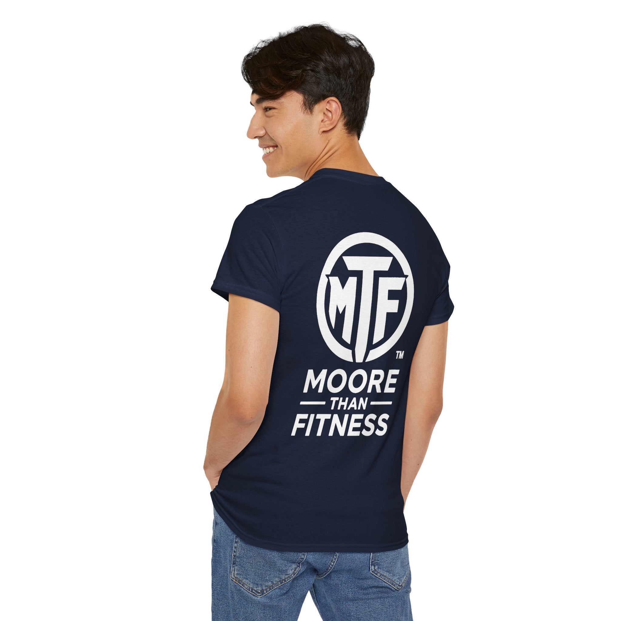 Moore Than Fitness Logo T‑Shirt — Gym Tee with MTF Emblem