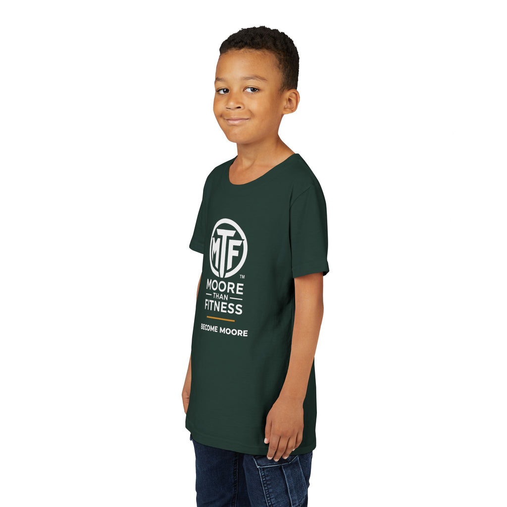 Youth Tee — Moore Than Fitness 'Become Moore' Logo Tee (Move With Purpose)