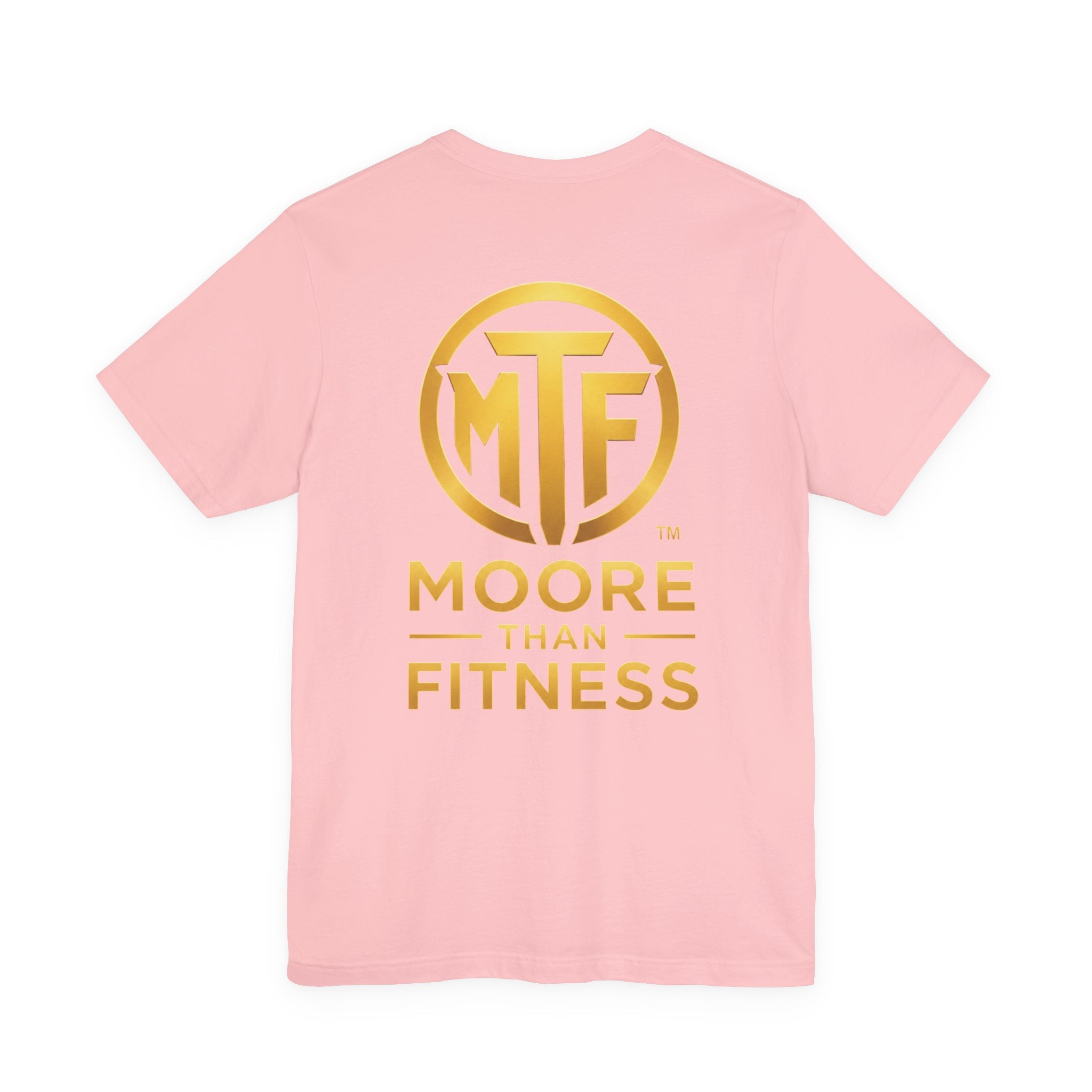 Moore Than Fitness Tee – Gold Logo Short Sleeve Shirt