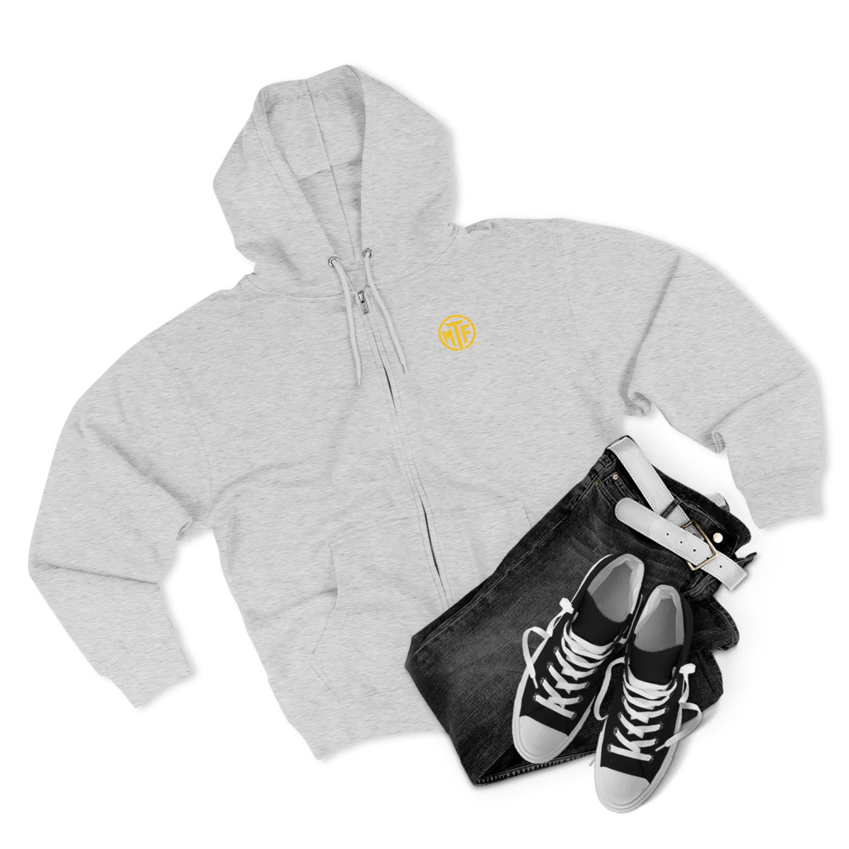 Move With Purpose Zip Hoodie — Moore Than Fitness Logo Fitness Hoodie