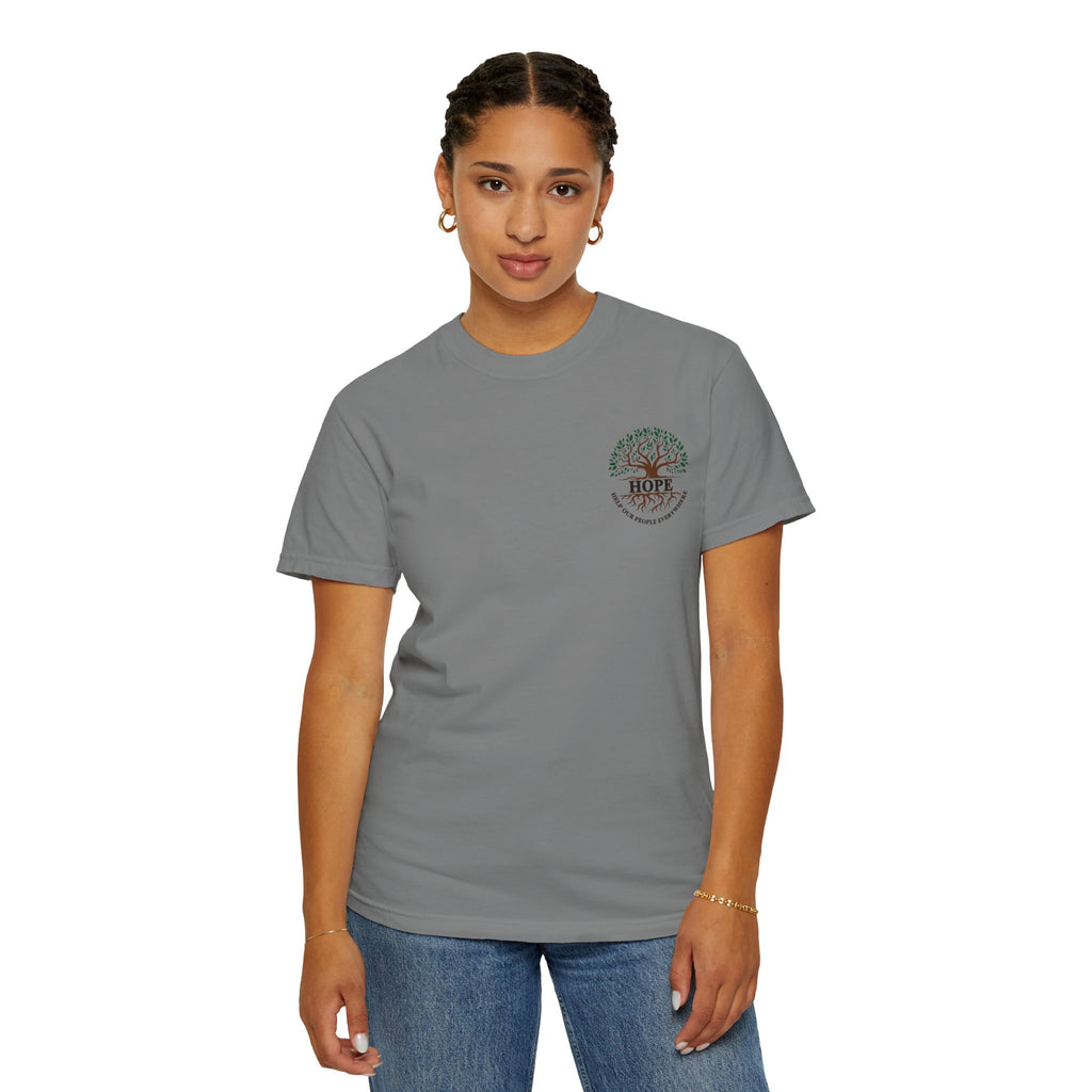 Hope Tree T-Shirt — "Help Our People Everywhere" Comfort Tee