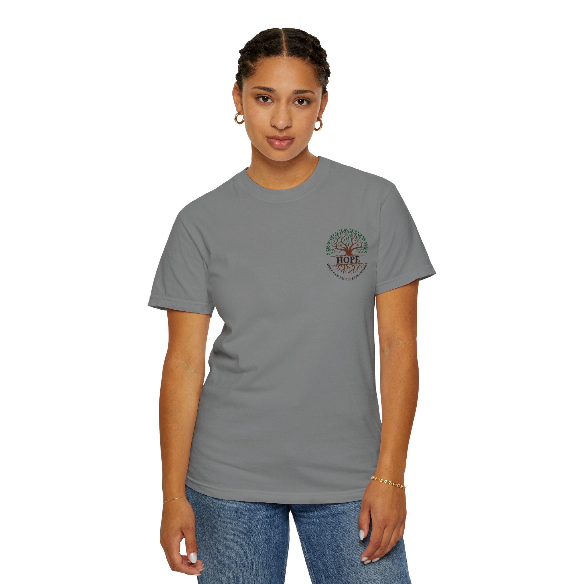 Hope Tree T-Shirt — "Help Our People Everywhere" Comfort Tee