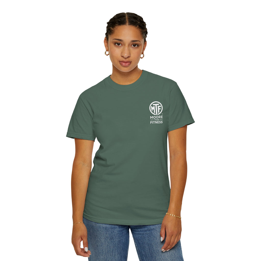 Discipline Builds Strength Purpose Builds Legacy T-Shirt — Moore Fitness Motivational Tee