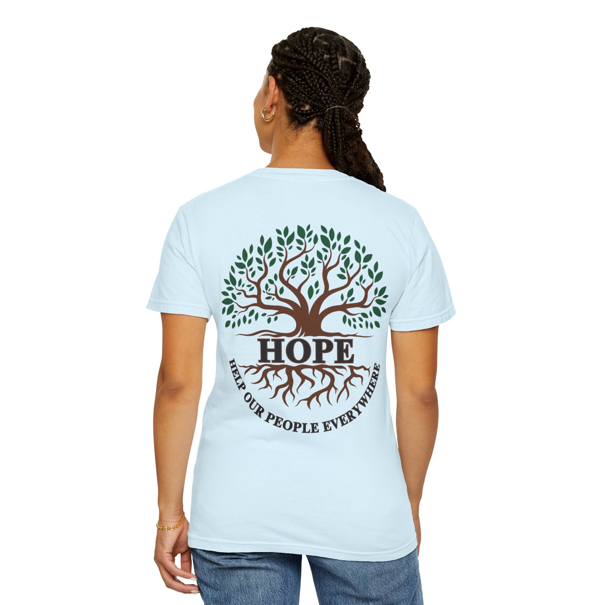 Hope Tree T-Shirt — "Help Our People Everywhere" Comfort Tee