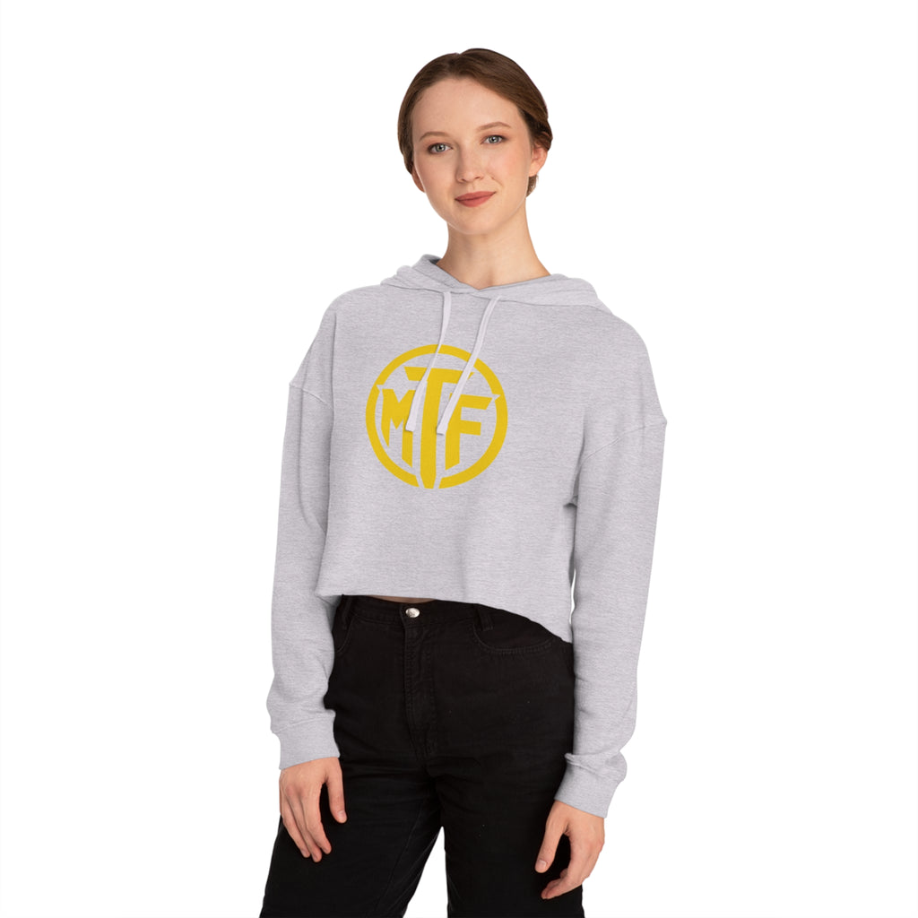 Moore Fitness Cropped Hoodie — "Protect Your Peace, Pursue Your Progress" Women's Athletic Hoodie