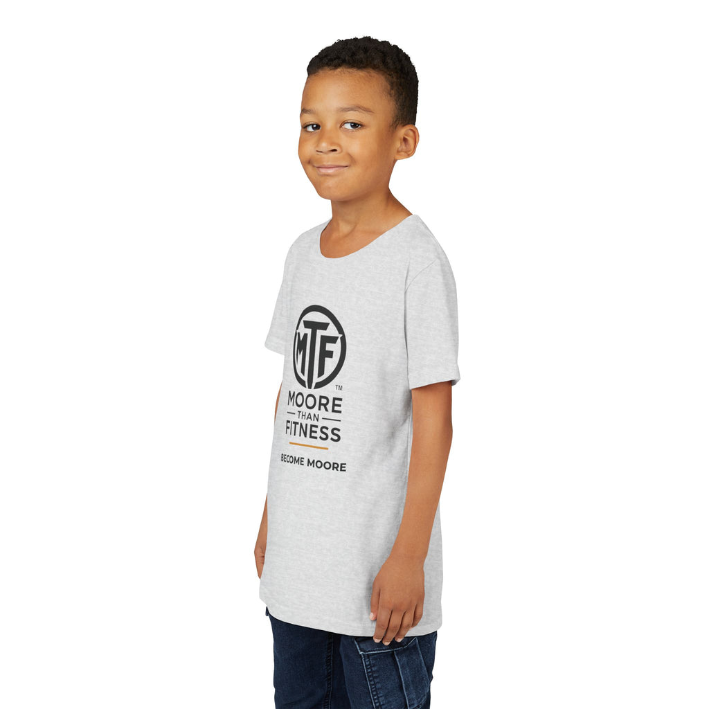 Youth Tee — Moore Than Fitness 'Become Moore' Logo Tee (Move With Purpose)