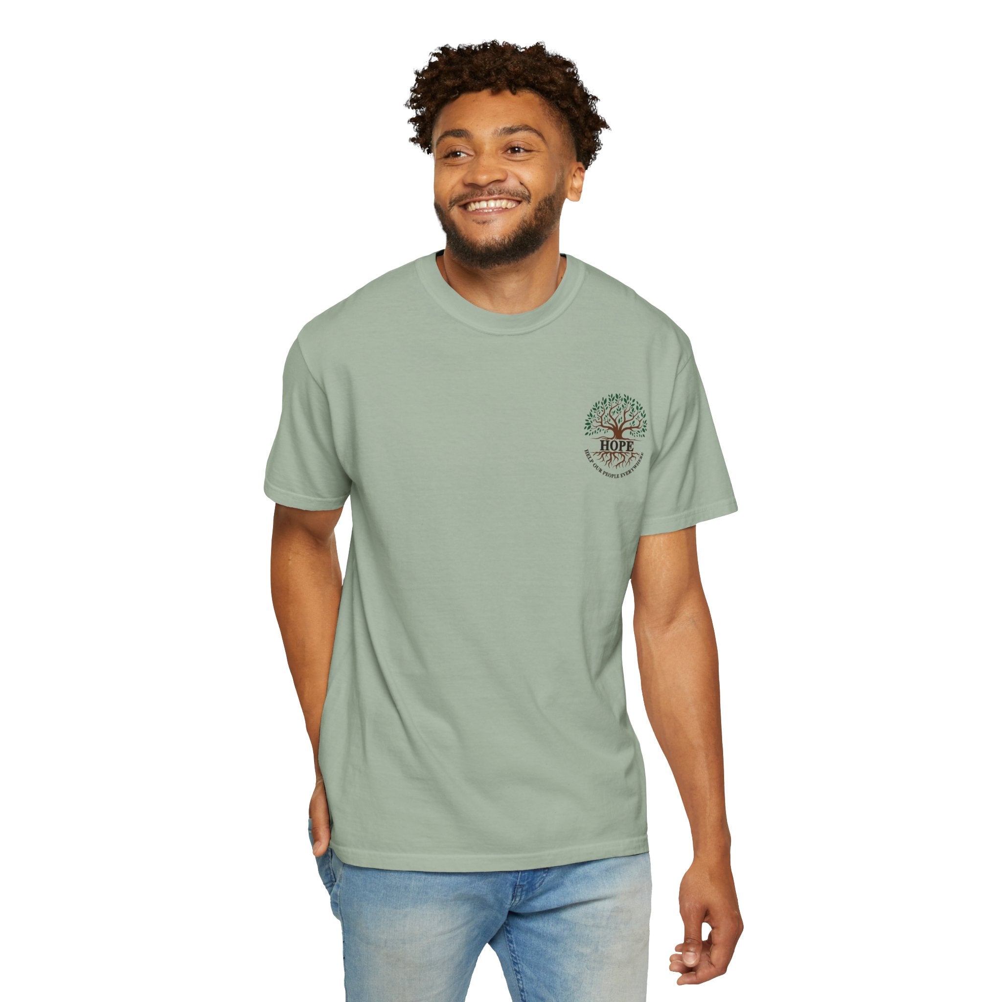 Hope Tree T-Shirt — "Help Our People Everywhere" Comfort Tee