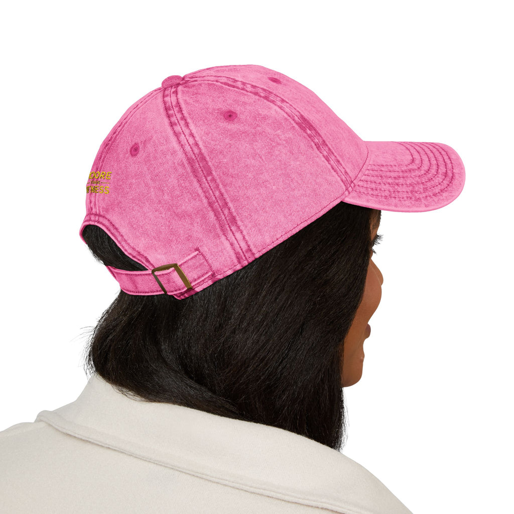 Vintage Embroidered Cap — Distressed Monogram Dad Hat