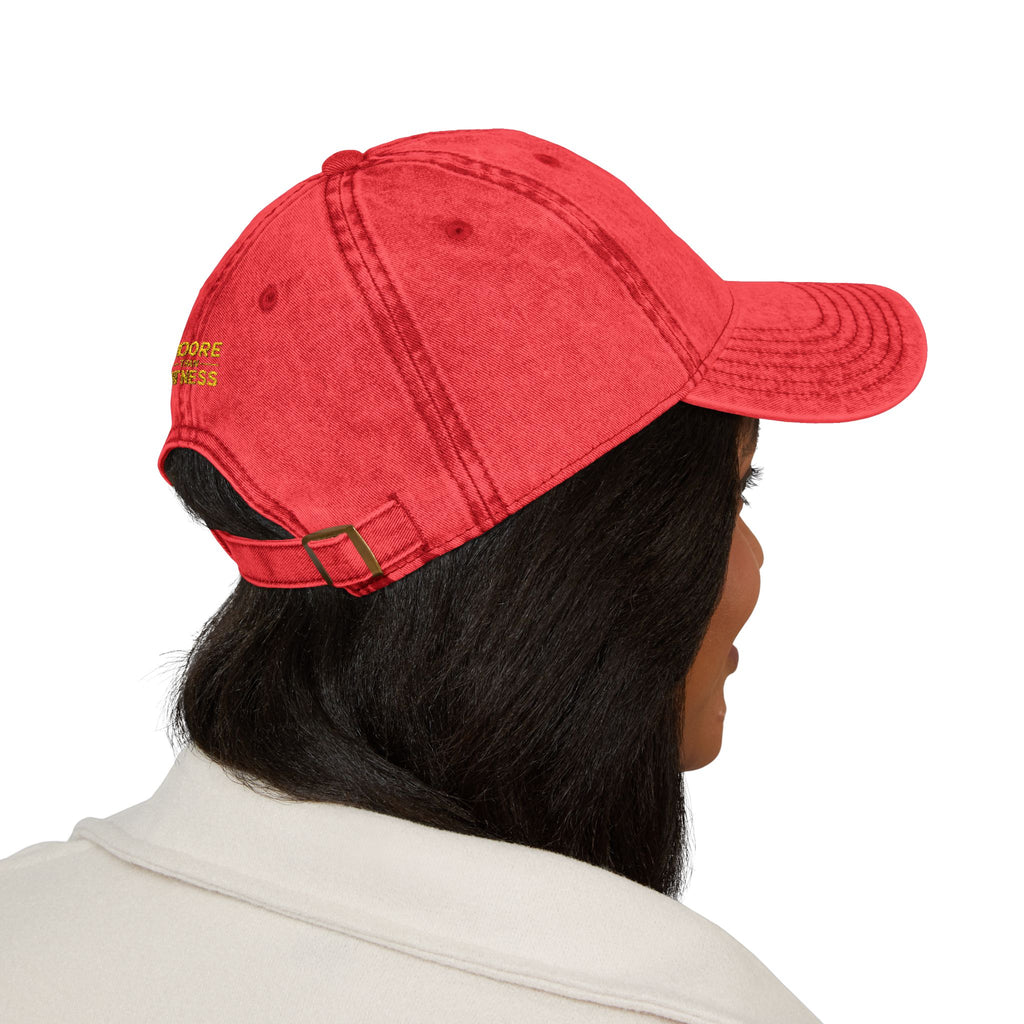 Vintage Embroidered Cap — Distressed Monogram Dad Hat