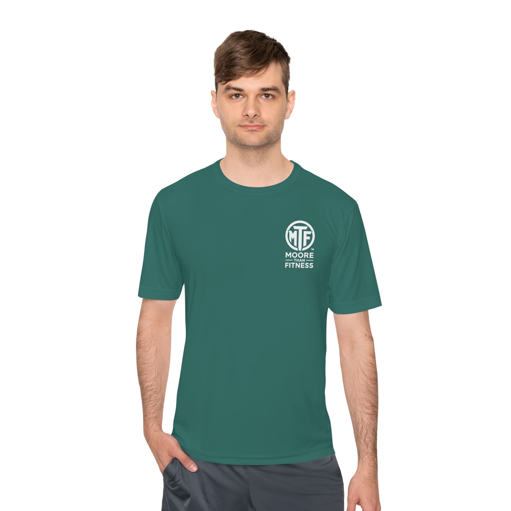 Moore Fitness 'Helping People Become More' Moisture-Wicking Tee