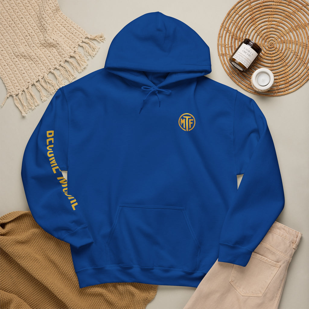 Signature Moore Than Fitness Logo Hoodie — "Become Moore" Sleeve Pullover