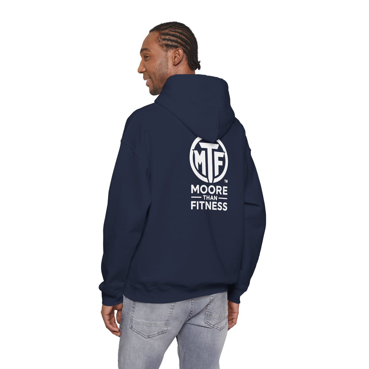 Signature Moore Than Fitness Logo Hoodie — "Become Moore" Sleeve Pullover