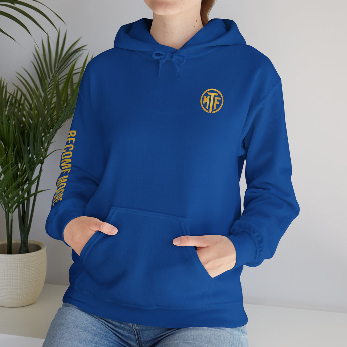 Signature Moore Than Fitness Logo Hoodie — "Become Moore" Sleeve Pullover