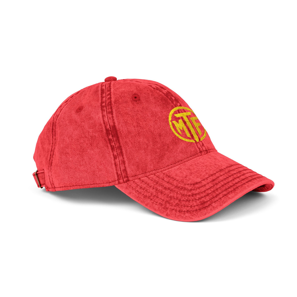 Vintage Embroidered Cap — Distressed Monogram Dad Hat