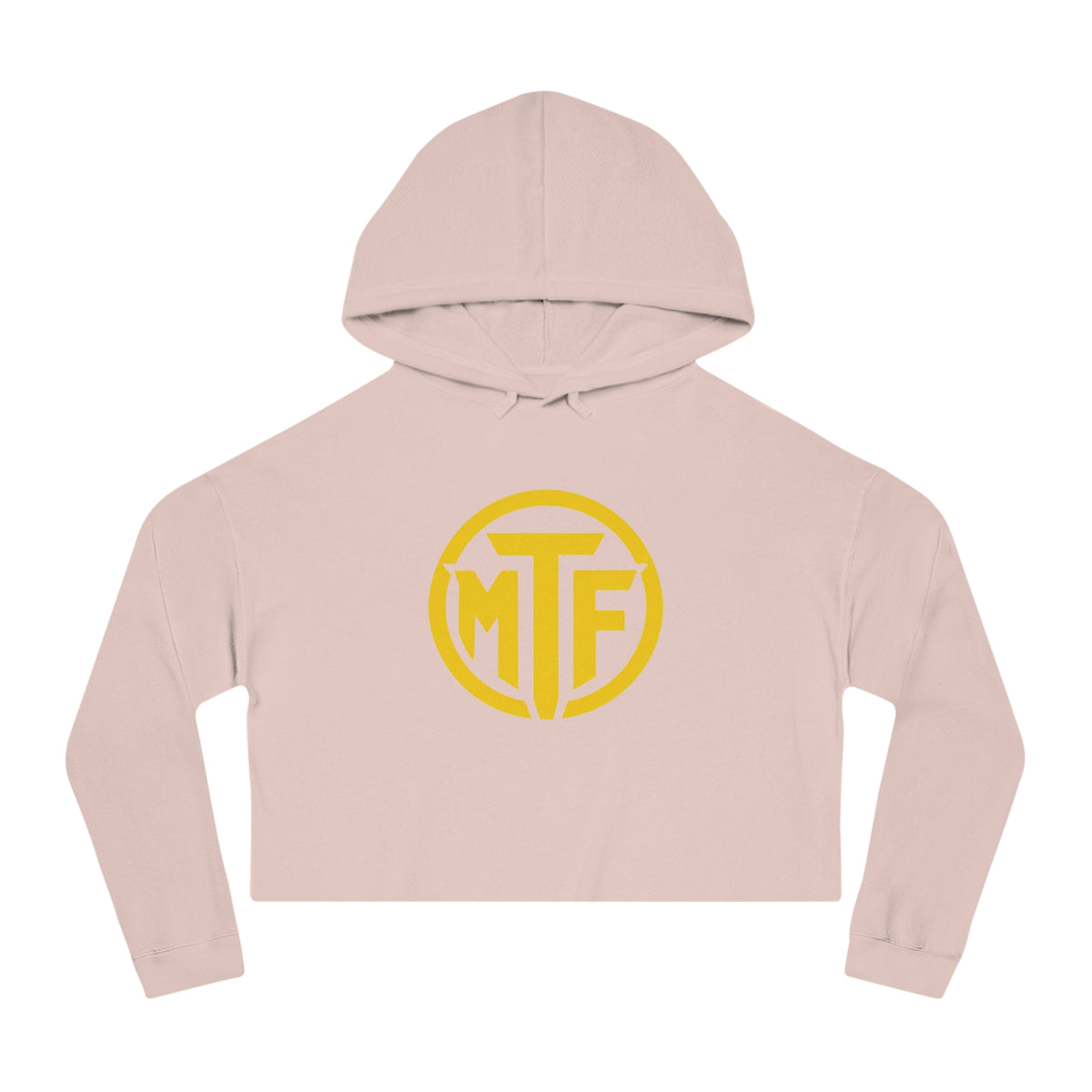 Moore Fitness Cropped Hoodie — "Protect Your Peace, Pursue Your Progress" Women's Athletic Hoodie
