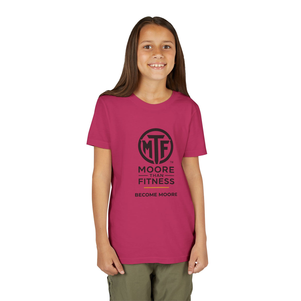 Youth Tee — Moore Than Fitness 'Become Moore' Logo Tee (Move With Purpose)