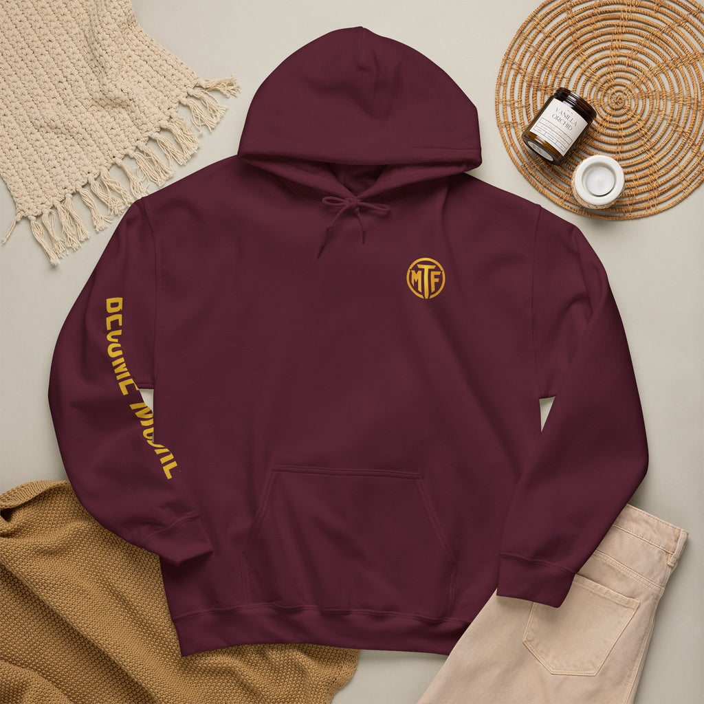 Signature Moore Than Fitness Logo Hoodie — "Become Moore" Sleeve Pullover